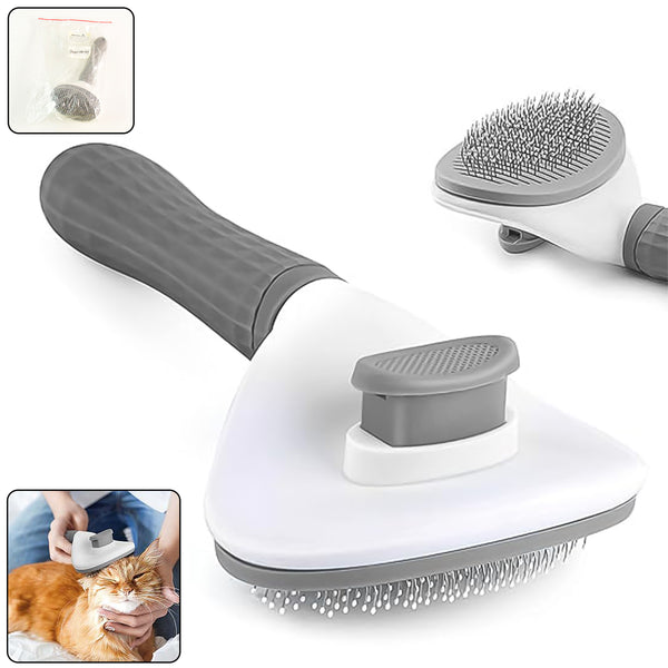Self-cleaning Slicker Brush For Dogs  Cats (1 Pc)