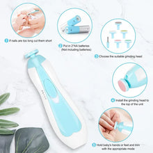 Electric Baby Nail Trimmer With Grinding Heads For Newborn Infant And Toddler