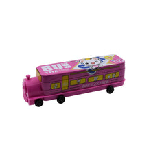 Double Decker Magic Bus Compass 2 Layer Metal Bus Compass Pencil Case With Movable Wheels  Sharpener Bus Shape With Tiers Metal Pencil Box For Kids Birthday Party