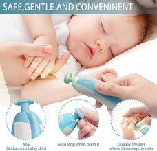 Electric Baby Nail Trimmer With Grinding Heads For Newborn Infant And Toddler