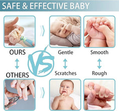 Electric Baby Nail Trimmer With Grinding Heads For Newborn Infant And Toddler